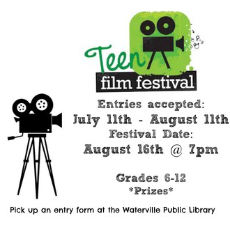 Waterville Public Library Teen Film Festival logo