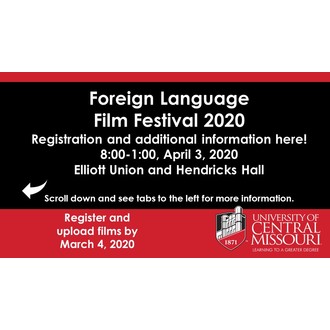 Foreign Language Film Festival for KS and MO Students in Grades 6-12 at the University of Central Missouri logo
