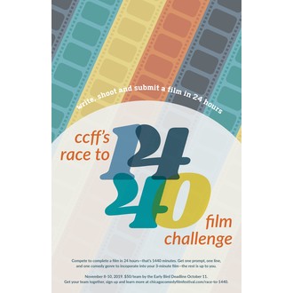 Race to 1440 Film Challenge by Chicago Comedy Film Festival logo